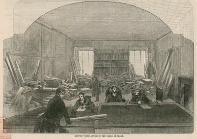 Sala ferroviaria, oficina de la Junta de Comercio de English School
