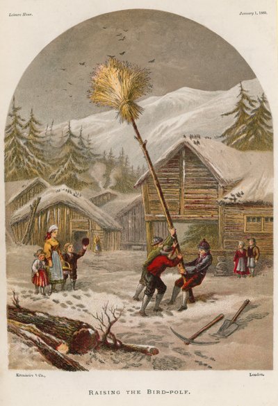 Levantando el poste del pájaro de English School