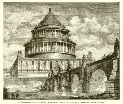 Reconstrucción del Mausoleo de Adriano, ahora el castillo de Sant