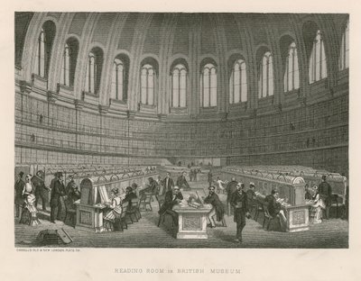 Sala de lectura en el Museo Británico de English School