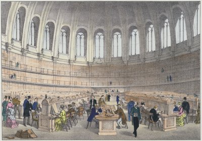 Sala de lectura en el Museo Británico, Londres de English School