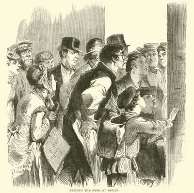 Leyendo las noticias en Berlín, noviembre 1870 de English School