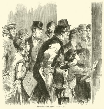 Leyendo las noticias en Berlín, noviembre 1870 de English School