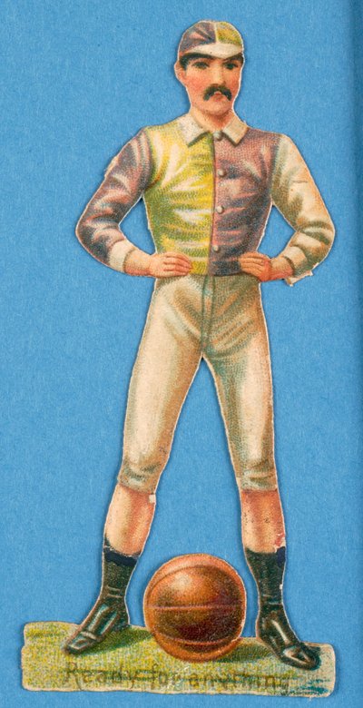 ¿Listo para cualquier cosa?, recorte de un futbolista, 1880s-90s de English School