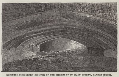 Claustro recientemente descubierto de la Iglesia de Santa María Bothaw, Cannon-Street de English School