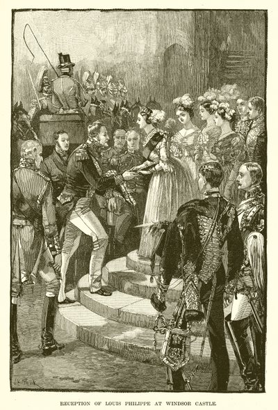 Recepción de Luis Felipe en el castillo de Windsor de English School