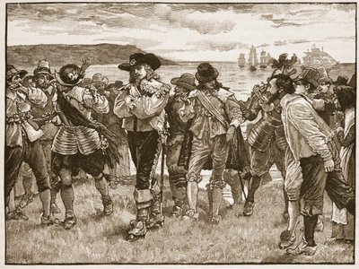 Recepción de Viscount Wimbledon en Plymouth, ilustración de la Historia Ilustrada de Inglaterra de Cassell de English School