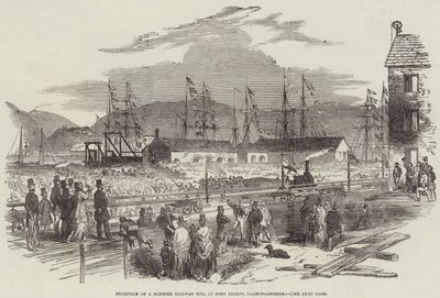 Recepción de una Barra de Ferrocarril Monstruosa, en Port Talbot, Glamorganshire de English School