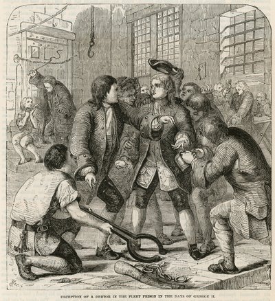Recepción de un deudor en la Prisión Fleet de English School