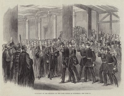 Recepción de los Belgas por el Alcalde en Guildhall de English School