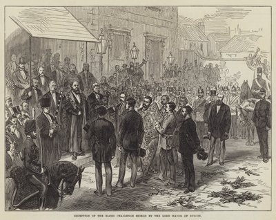 Recepción del Escudo de Desafío Elcho por el alcalde de Dublín de English School