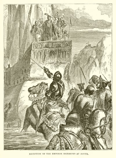 Recepción del emperador Segismundo en Dover de English School