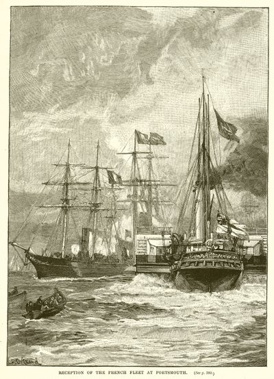 Recepción de la Flota Francesa en Portsmouth de English School