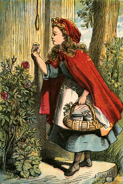 Caperucita Roja en la puerta de su abuela de English School