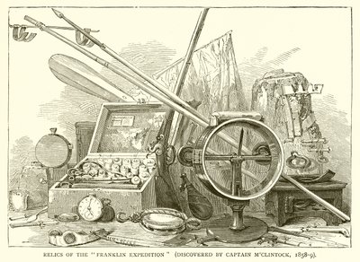 Reliquias de la Expedición Franklin (Descubiertas por el Capitán MClintock, 1858-9) de English School