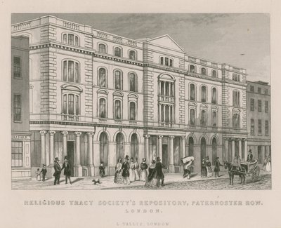 Depósito de la Sociedad de Tratados Religiosos, Paternoster Row, Londres de English School