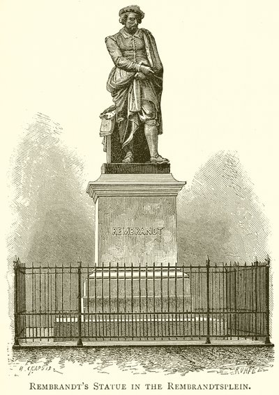 La estatua de Rembrandt en la Rembrandtsplein de English School