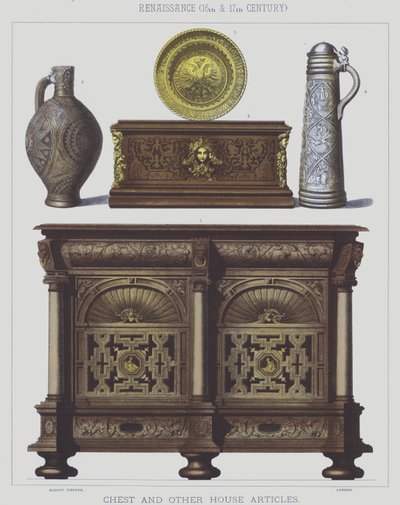 Renacimiento, siglos XVI y XVII, Cofre y otros artículos del hogar de English School