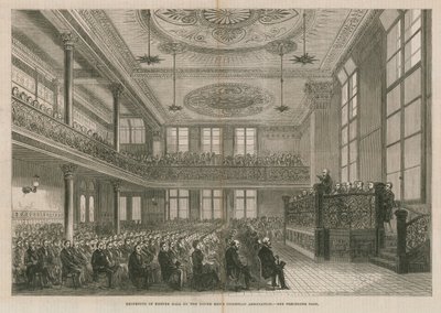 Reapertura de Exeter Hall, Londres, por la Asociación Cristiana de Jóvenes de English School
