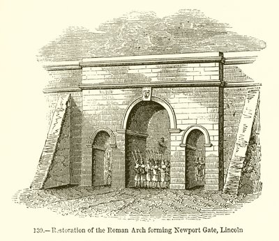 Restauración del Arco Romano que forma Newport Gate, Lincoln de English School