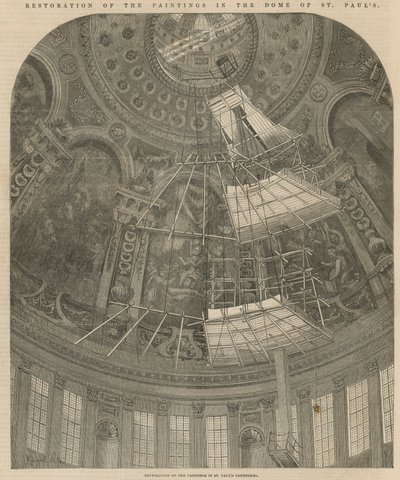 Restauración de las pinturas en la cúpula de San Pablo de English School