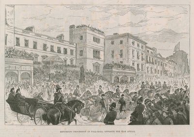 Procesión de regreso en Pall Mall de English School