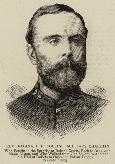 Reverendo Reginald F Collins, capellán militar (grabado) de English School