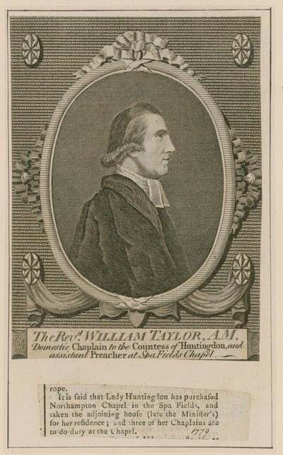 Reverendo William Taylor, Capilla de Spa Fields, Clerkenwell de English School