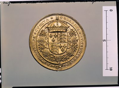 Reverso del sello de Enrique VIII (1491-1547) de English School