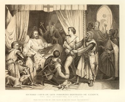 Ricardo Corazón de León perdonando a Bertrand De Gurdun de English School