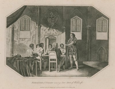 Ricardo Duque de Gloucester acusando a Jane Shore de brujería de English School