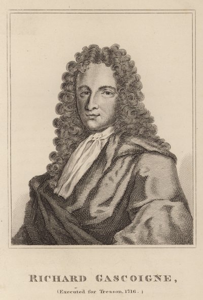 Richard Gascoigne, Ejecutado por Traición, 1716 de English School