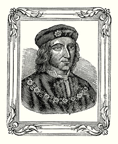 Ricardo III nació en 1450, coronado en 1483, asesinado en 1485 de English School
