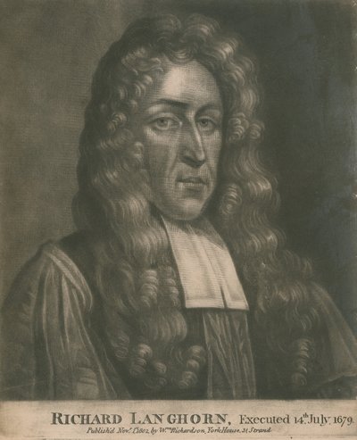 Richard Langhorn, ejecutado el 14 de julio de 1679 de English School