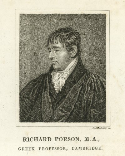 Richard Porson, Profesor de Griego, Cambridge de English School