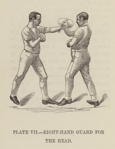 Guardia derecha para la cabeza (grabado) de English School