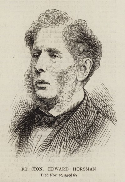 El Muy Honorable Edward Horsman (grabado) de English School