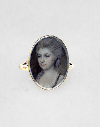 Anillo con Retrato de una Mujer, c.1780-90 de English School