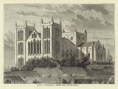 Catedral de Ripon, desde el suroeste de English School