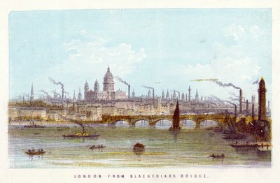 Río Támesis: Londres desde el Puente de Blackfriars de English School