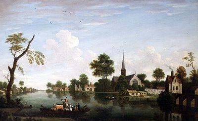 Vista del río cerca de Norwich de English School