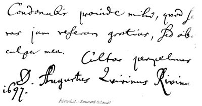 Rivinius, (Botánico Eminente) de English School