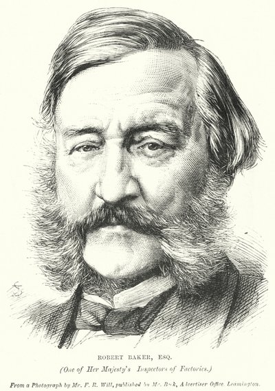 Robert Baker, Uno de los Inspectores de Fábricas de Su Majestad (grabado) de English School