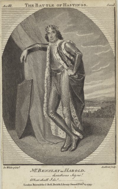 Robert Bensley como Harold en La batalla de Hastings de English School