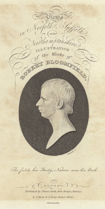 Robert Bloomfield, poeta, retrato de English School