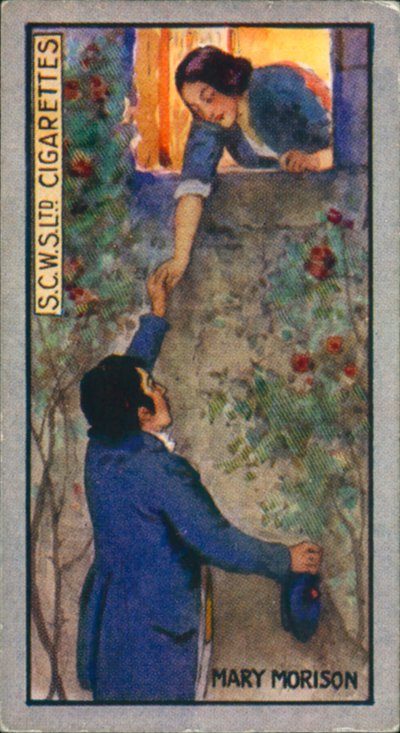 Robert Burns: Mary Morison (litografía en color) de English School