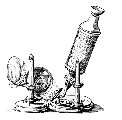 Microscopio de Robert Hooke de English School