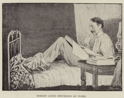 Robert Louis Stevenson trabajando de English School