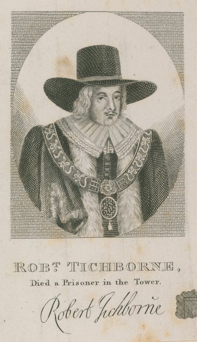 Robert Tichborne, murió prisionero en la Torre; Alcalde de Londres 1651 de English School