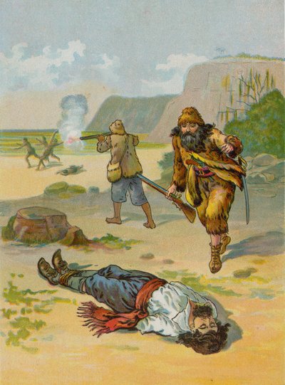 Robinson Crusoe libera al cautivo de English School